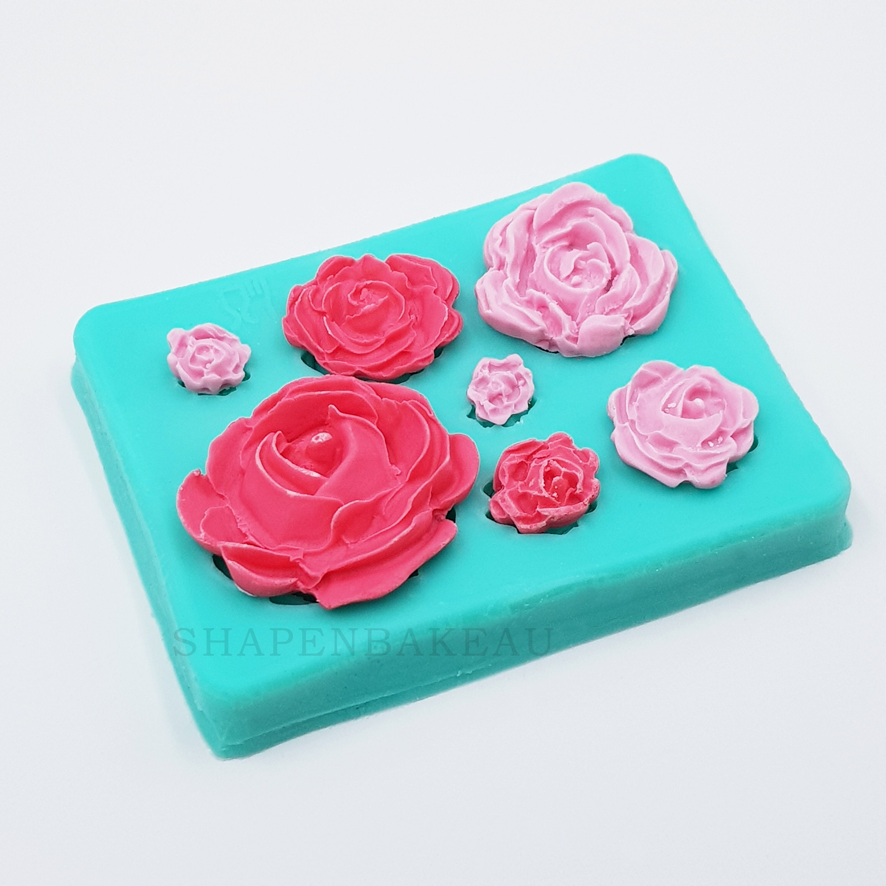 Silicone Mould / Rose branch Big / Sugarcraft Cake Decorating Fondant /  fimo mold
