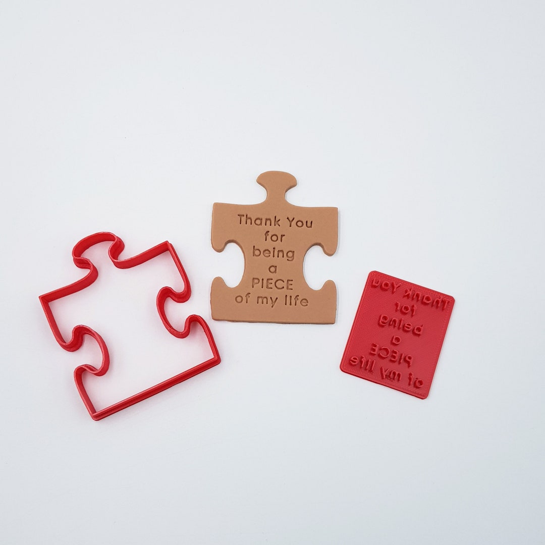 Jigsaw Puzzle Piece 'thank You for Being a PIECE of My Life' Cookie ...