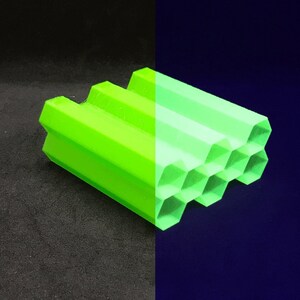 Glowing Shrimp Tubes / Hexagon Shrimp Fry Tubes / Glowing Shrimp Shelter / Fluorescent UV Aquarium Accessory/ Black Light Aquarium Accessory