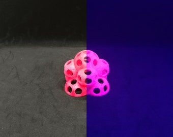 Leuchtende sprudelnde Garnelenhöhle / Aquariumhöhle / Fluoreszierendes UV-Aquariumzubehör / Schwarzlichtaquariumzubehör / Leuchtende Aquariumhöhle