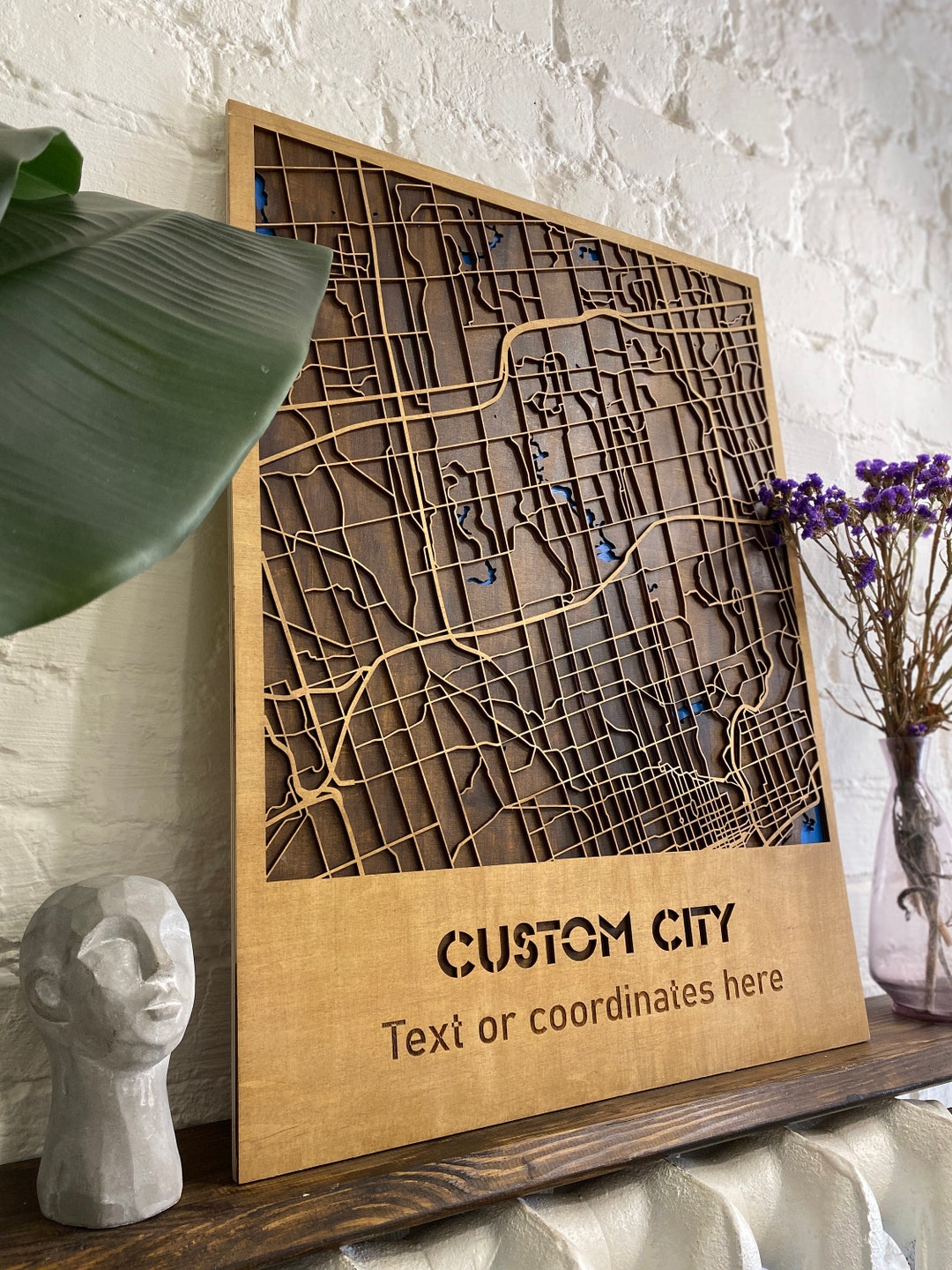 City Map Wall Art Wood Wall Map - Il 1080xN.5643364287 35kz