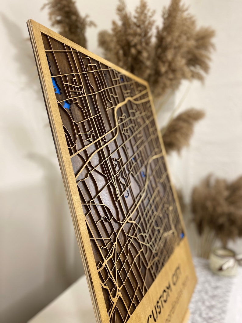 City Map Wall Art Wood Wall Map - Il 794xN.5595267344 9bzw