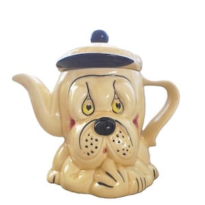 Vintage Dog Teapot Novelty Kitsch Ceramic by Teapot Price Kensington (P&K) Droopy Dog Rare Vintage Teaware, MADE IN ENGLAND