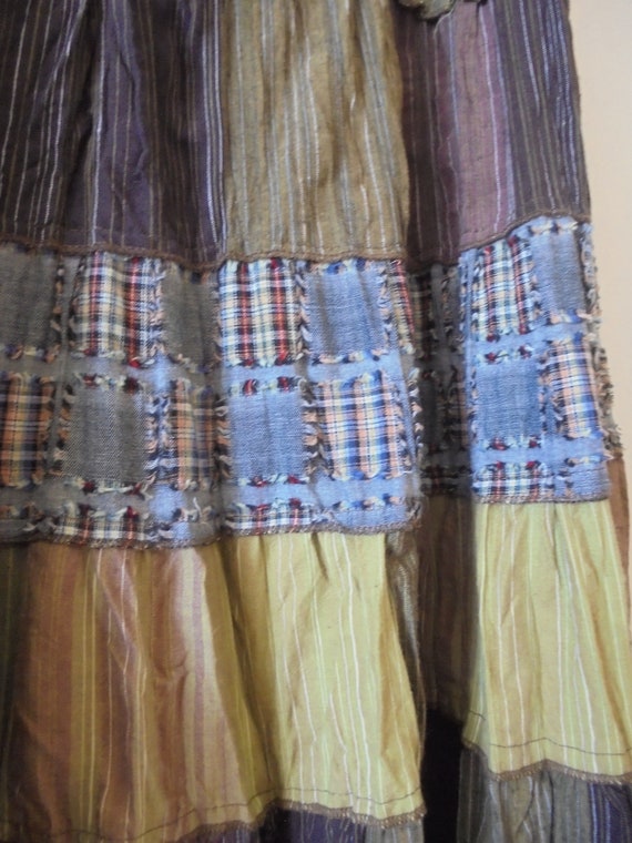 Cottagecore Patchwork Skirt, Full Circle Hem With… - image 9
