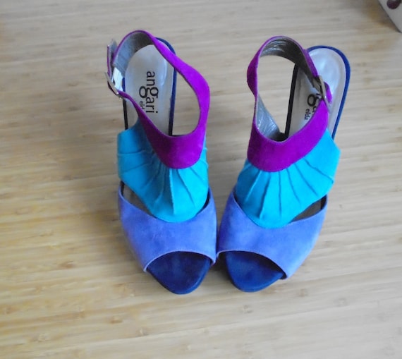 Angari Elda Suede Designer Strappy Shoes Size EU38 Uk5.5 Pink - Etsy