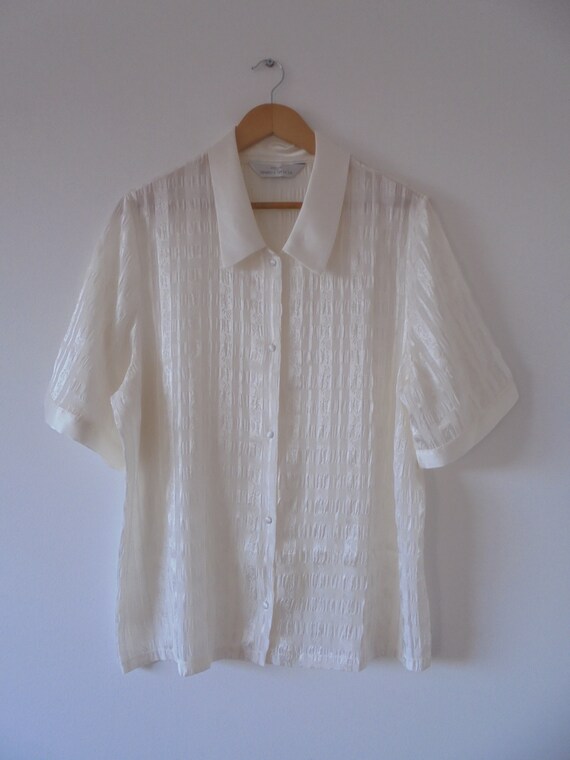 Silky Pyjamas Vintage Cream 80s Summer Nights Del… - image 4