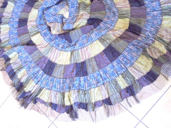 Cottagecore Patchwork Skirt, Full Circle Hem With… - image 8