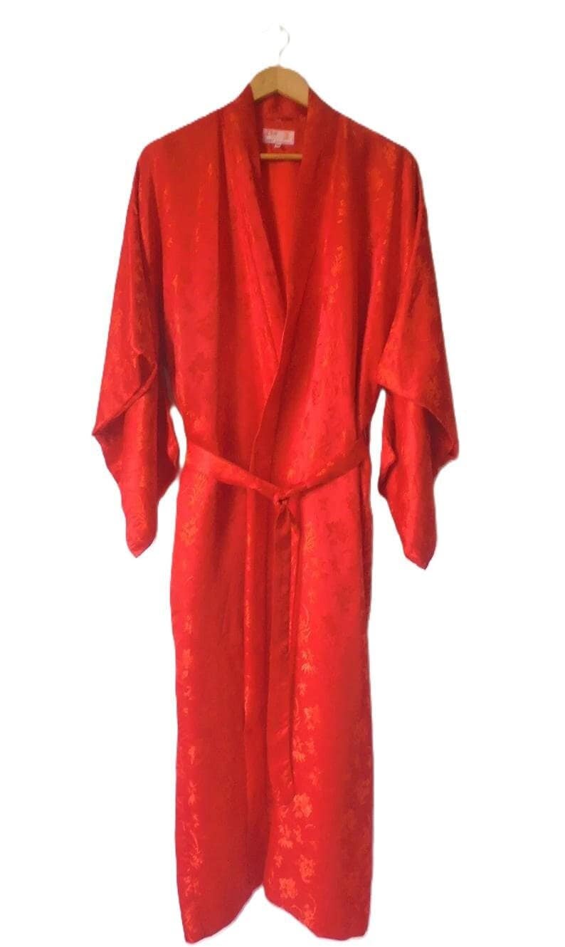 strapless open back dress Red Silk Kimono – Robe Kimono main image 1