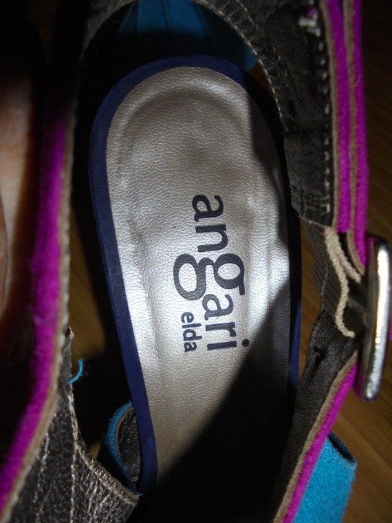 angari elda Suede Designer Strappy Shoes size EU3… - image 7