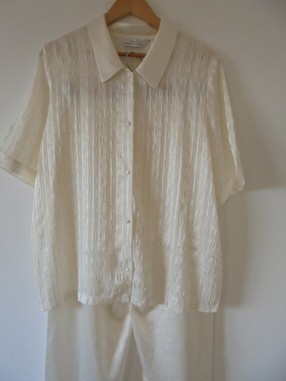 Silky Pyjamas Vintage Cream 80s Summer Nights Del… - image 3