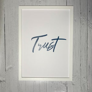 Inspirational Quote Print A3 ou A4 | La confiance | Typographie Wall Art, Motivational Decor, Wall Art Gift, Gift for Friend