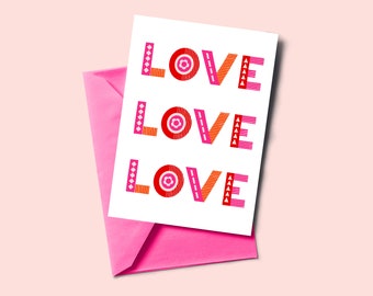 Valentines day greeting card 5"x7" when folded