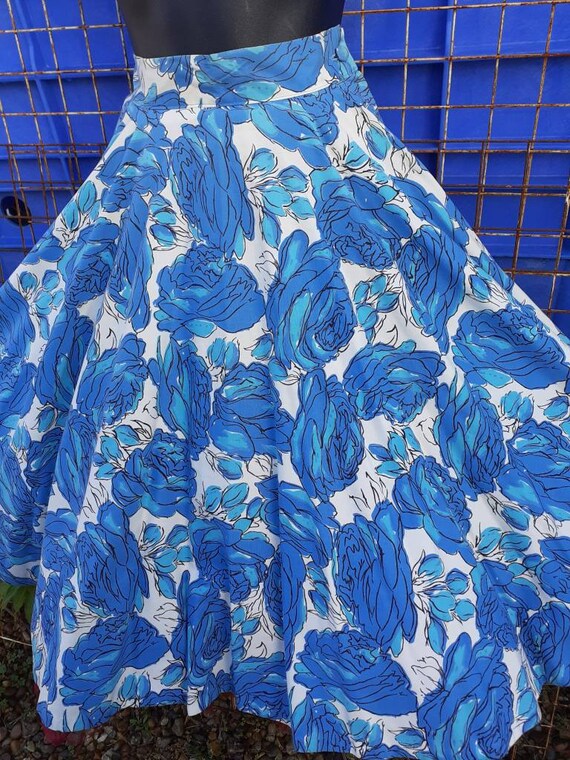 1950s floral circle skirt