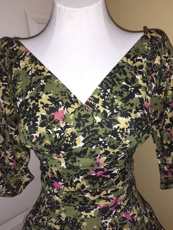 50s novelty dress, . 50s cotton dress 50s 40s nove