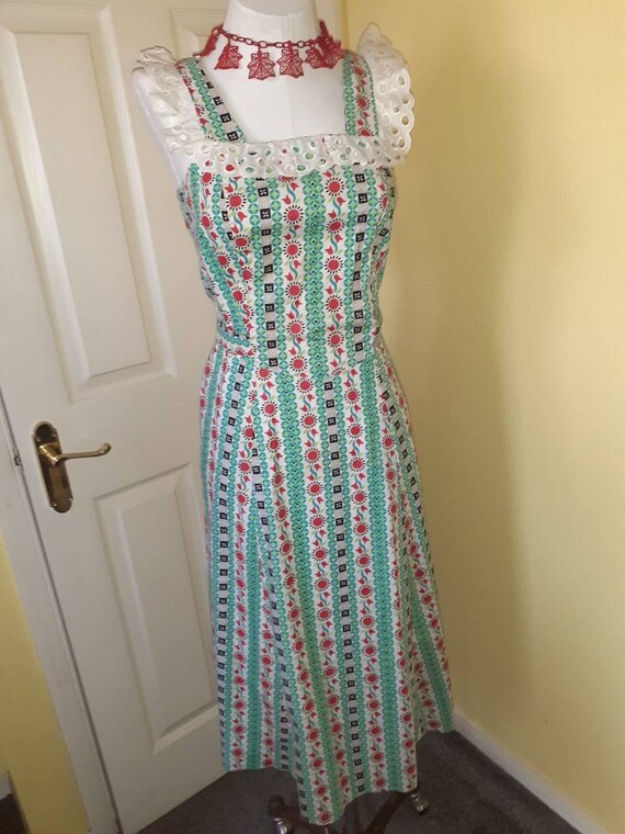 1940s cotton pinafore dress.