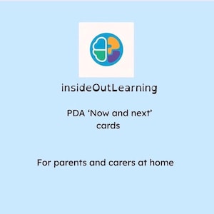 Autism PDA ‘now and next’ cards - booklet