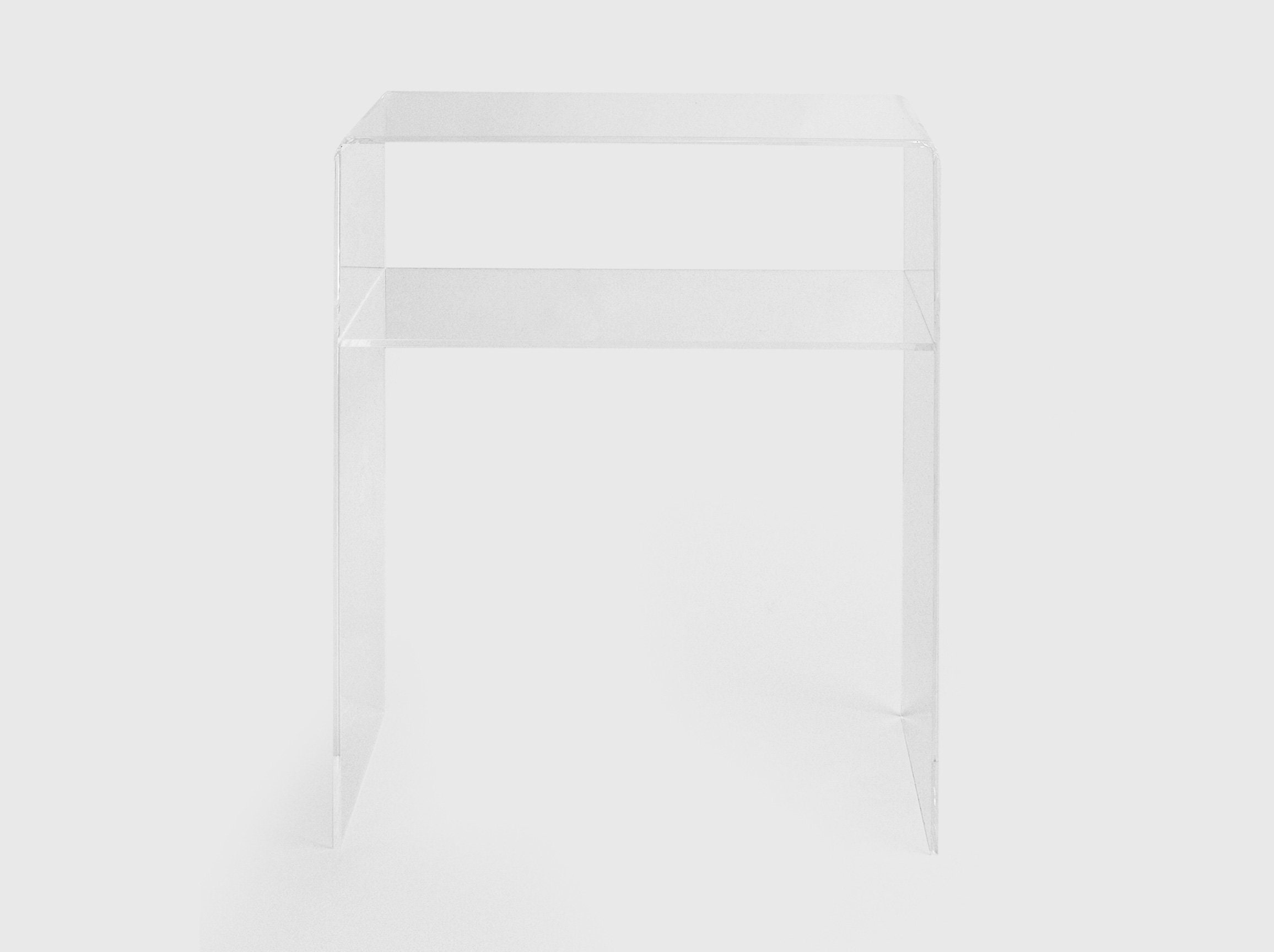 Methacrylathe Side Table With Shelf Coffee Table for Bedroom Etsy UK