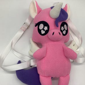 Chibi Unicorn Backpack Plushy kawaii Unicorn stuffed animal Backpack Unicorn Plush
