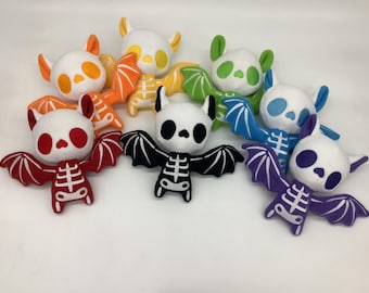 Skeleton Bat plushy kawaii Bat stuffed animal Halloween Plush