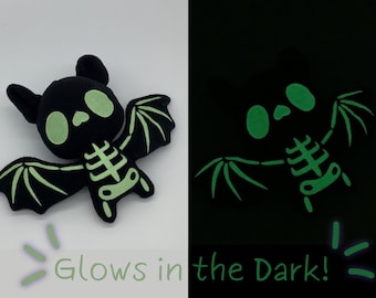 Skeleton Bat plushy kawaii Bat stuffed animal Halloween Plush Glow in the Dark
