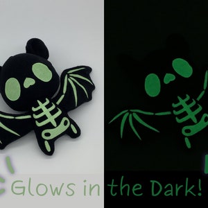 Skeleton Bat plushy kawaii Bat stuffed animal Halloween Plush Glow in the Dark