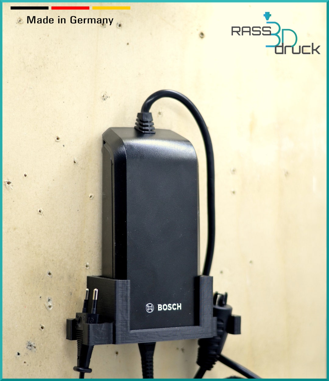 Wandhalterung Für Bosch E-Bike Ladegerät BPC3400 - Inkl. Montagematerial