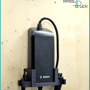 Wall holder for Bosch eBike e-bike charger 2A 4A 6A holder battery Smart System BPC3400 image 1