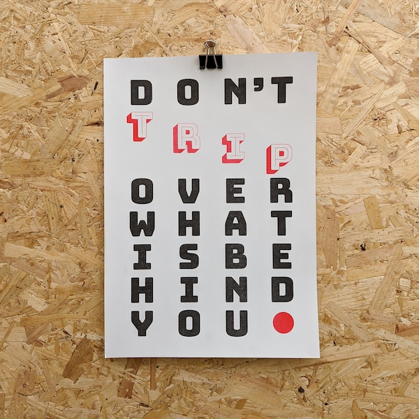 Don't Trip Risograph Print