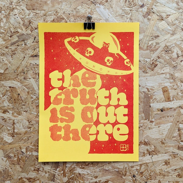 The Truth Is Out There Risograph Print