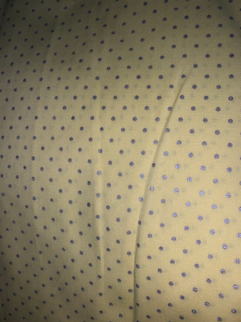 Yellow and grey Polka Dots PolyCotton Fabric