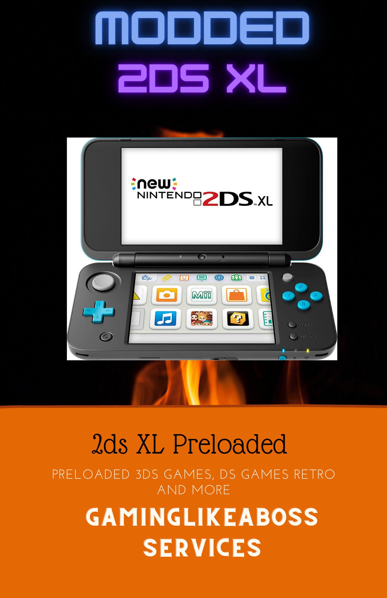 2ds XL Modded Preloaded 128GB Micro SD Card 96 3ds games Etsy