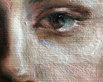 Personalized Woman Oil Painting from Photo, Custom Female Portrait on Canvas, Photo to Painting, Art Commission, Gift for Wife, Custom Art