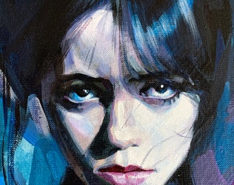 Personalized Painting from Photo, Custom Oil Portrait of Woman on Canvas, Expressive Female Face Painting, Commission Art, Girlfeind Gift