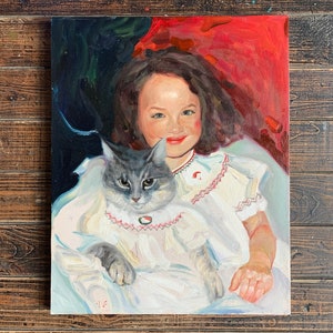 Cuadro original sobre lienzo, Retrato de bebé para mamá, Idea de regalo para madre, Estado de ánimo festivo, Idea de regalo para Navidad, Retrato personalizado a partir de foto