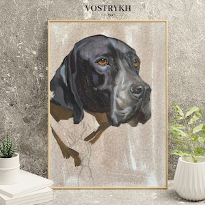 Hand Painted Dog Portrait Oil, Custom Pet Lover Gift, Personalized Dog Artwork, Customized Pet Painting, Dog Owner Gift