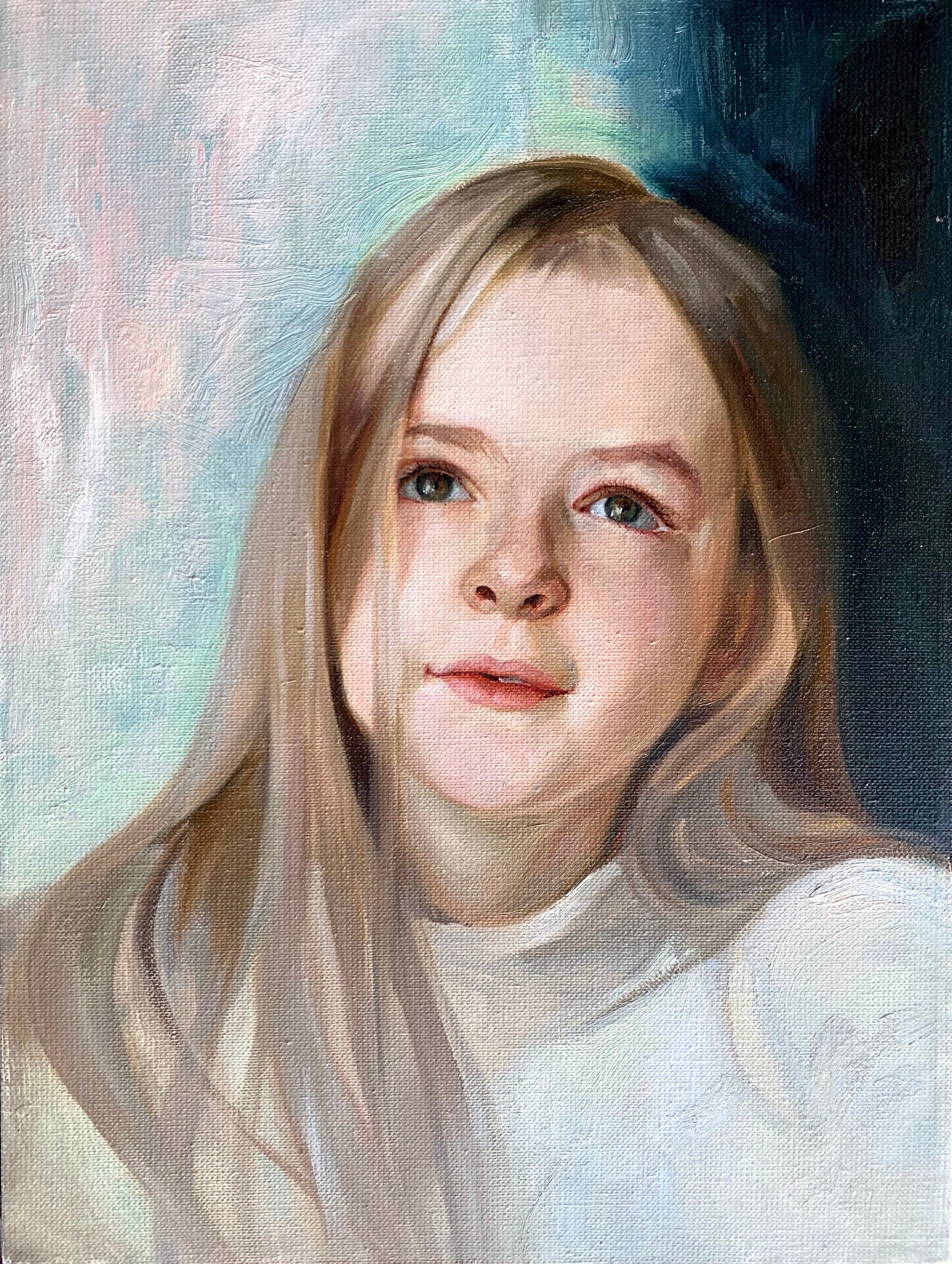 Commission Photo to Painting, Personalized Woman Oil Portrait on Canvas ...
