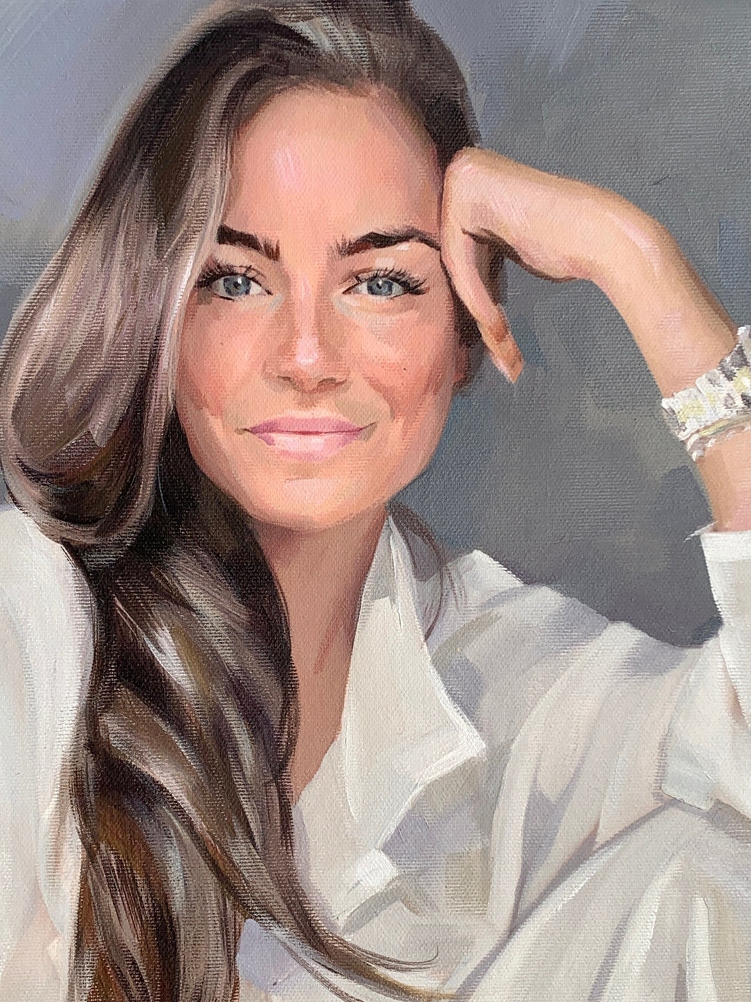 Canvas Oil Painting, Hand Painted Wall Art From Photo, Handmade