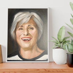 Comisión de retratos al óleo de humor navideño, pintura de retratos reales, regalo de arte personalizado, retratista, regalo personalizado, regalo para amantes del arte
