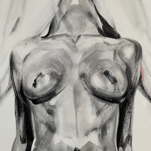 Sexy Gemälde, Monochrome Kunstwerk, Intime Visualisierung, Geschmackvolle Darstellung, Nackte Frauen, Schnappschüsse, Wichtelgeschenke