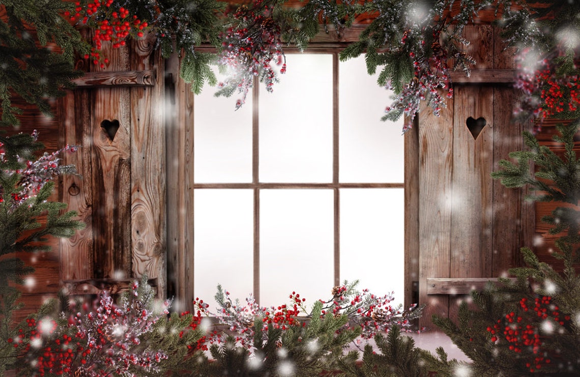 Christmas Magical Window Digital Template - Etsy