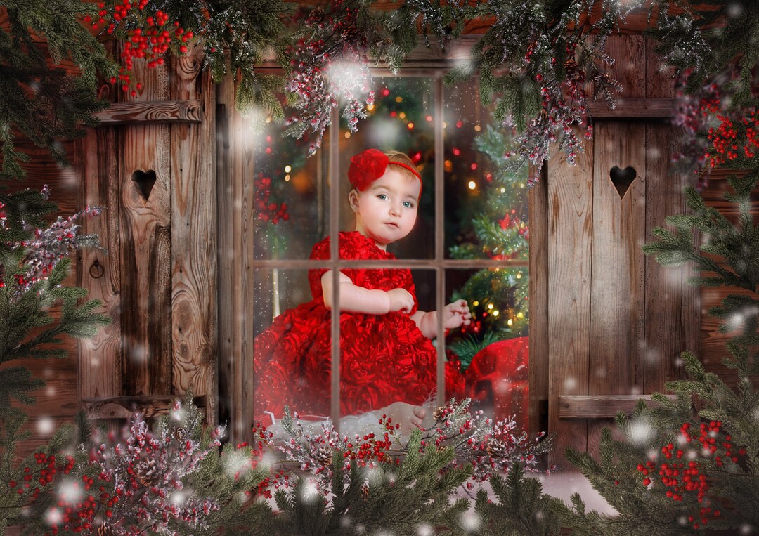 Christmas Magical Window Digital Template - Etsy