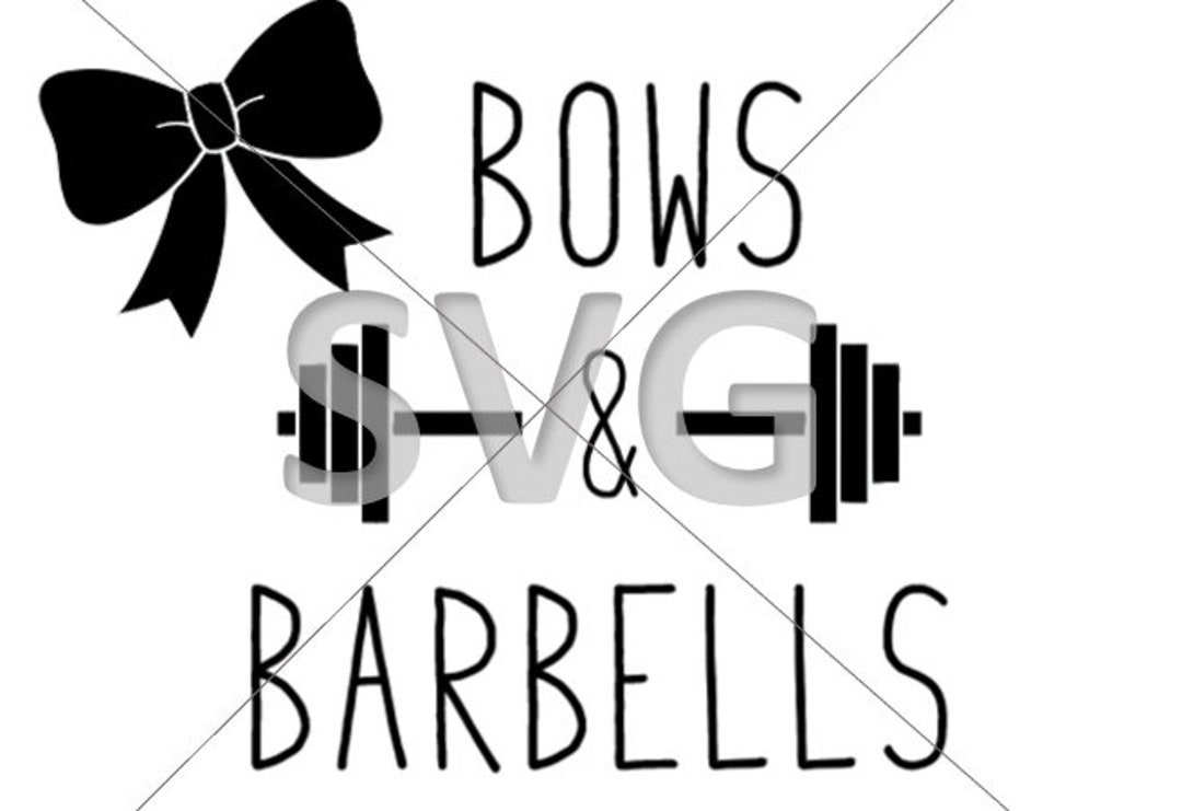 Bows and Barbells SVG Etsy