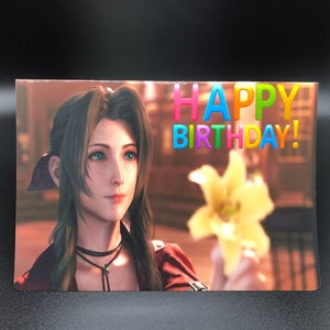 Verjaardagswenskaart Aerith (Final Fantasy VII)