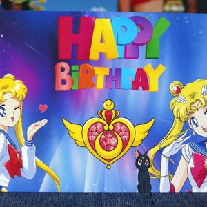 Carte de voeux d'anniversaire Sailor Moon