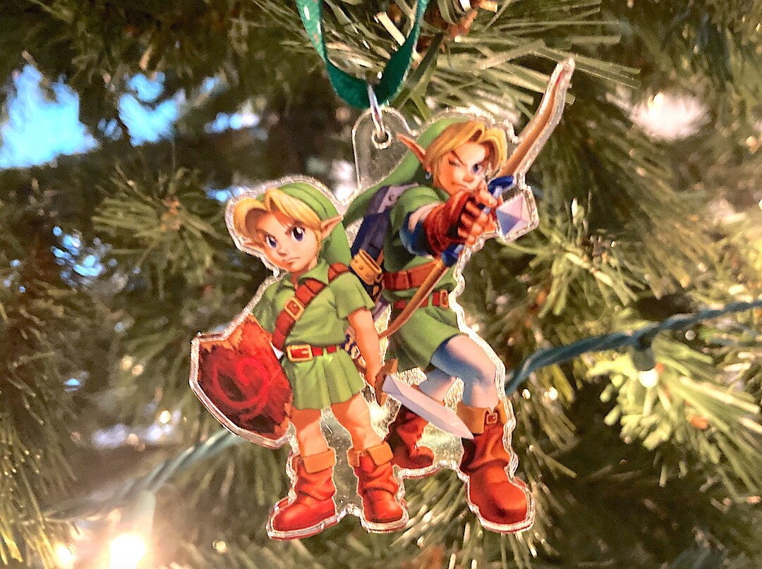 Link Christmas Ornament 2 the Legend of Zelda, Ocarina of Time, N64