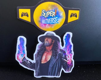 The Undertaker art Sticker (wwe, wwf, wcw, birthday , gift, wrestlemania)