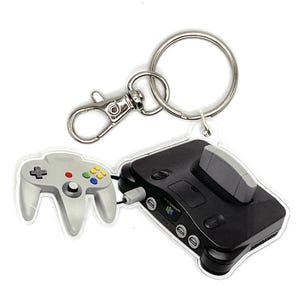 N64 Console Acrylic KeyChain ( Nintendo 64 , Nintendo , The Legend Of Zelda , Ocarina Of Time , Birthday , Gift , Valentines Day , Metroid )
