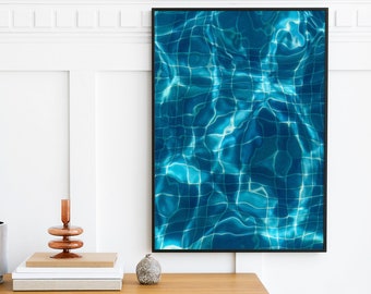 Swimming Pool Print - Aerial Pool Print - Summer Print - Aerial Pool Photography - Swimming Pool Water - Summer Poster - Swimming pool Art