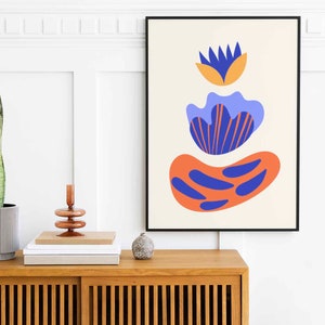 Scandinavian Flower Print - Nordic Wall Art - Scandinavian Wall Art - Abstract Botanical Print -  Scandi Print - Abstract Flower Print