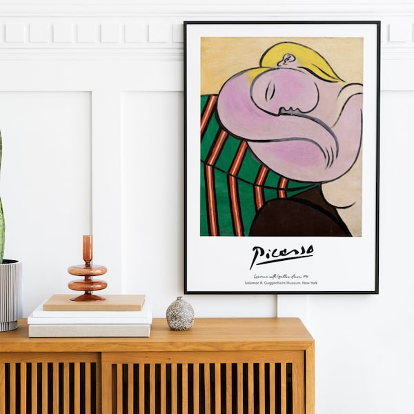 Picasso Exhibition Poster - Vintage Art - Minimalist Poster - Abstract Art Print - Bedroom Art - Pablo Picasso Poster